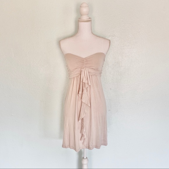 Lush Dresses & Skirts - Lush Nude Cream Strapless Dress sz M